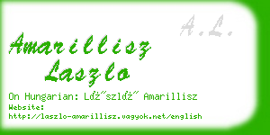 amarillisz laszlo business card